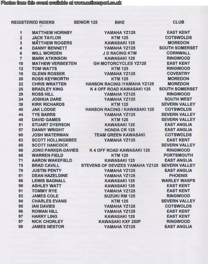 Event programme page